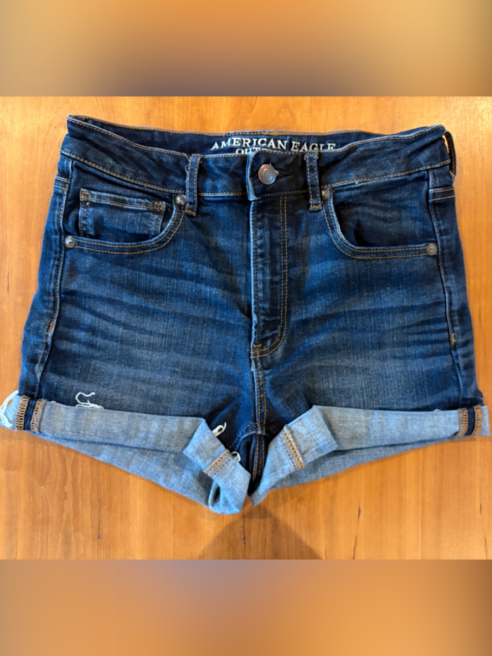 American Eagle Outfitters Dark Blue Super Stretch Women’s Jeans shorts